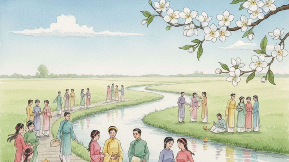 Bức tranh Xuân trong Truyện Kiều